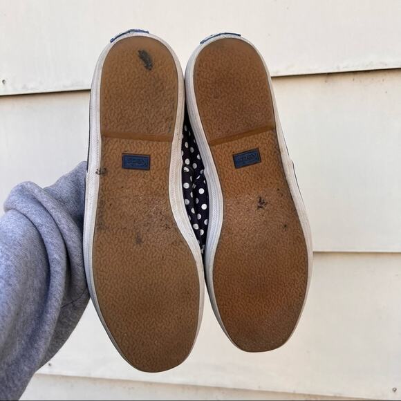Keds Champion navy white polka dot lace up sneakers - Picture 5 of 6